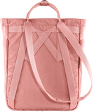 back view of Branded kanken totepack in pink colure 
