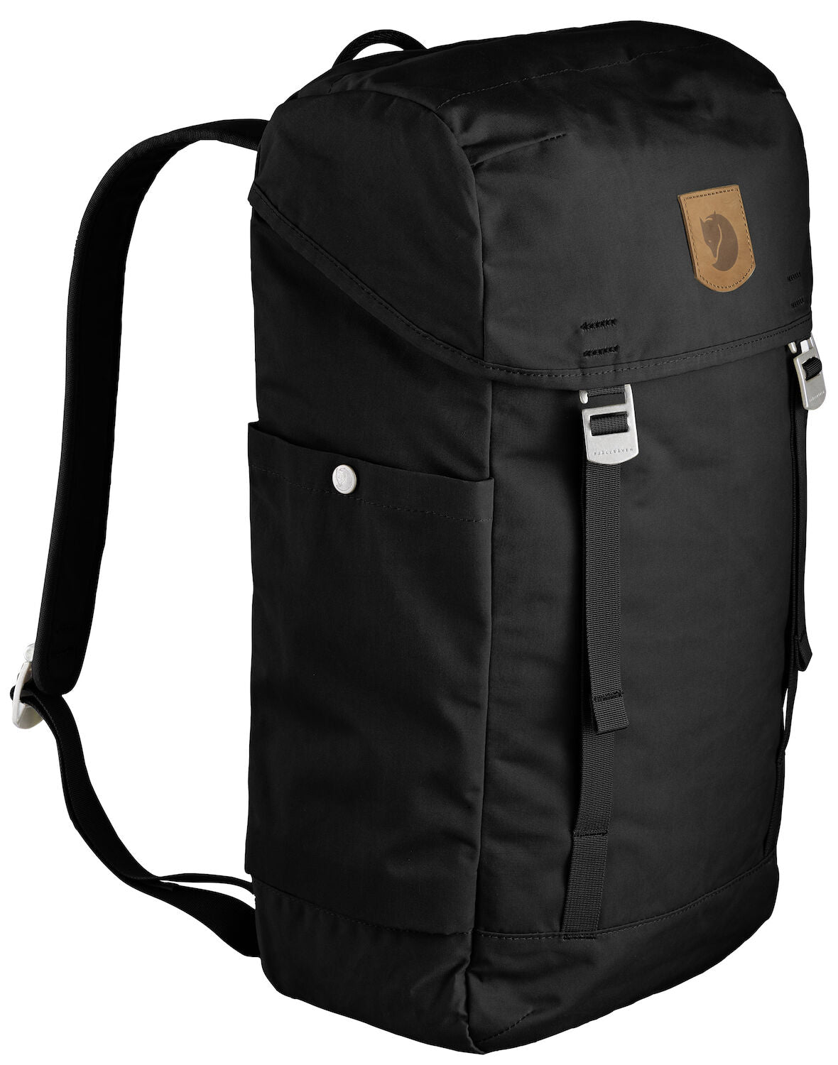 Black branded backpack for jungle safari