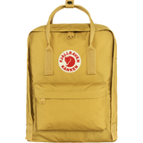 front side of a yellow kanken bag
