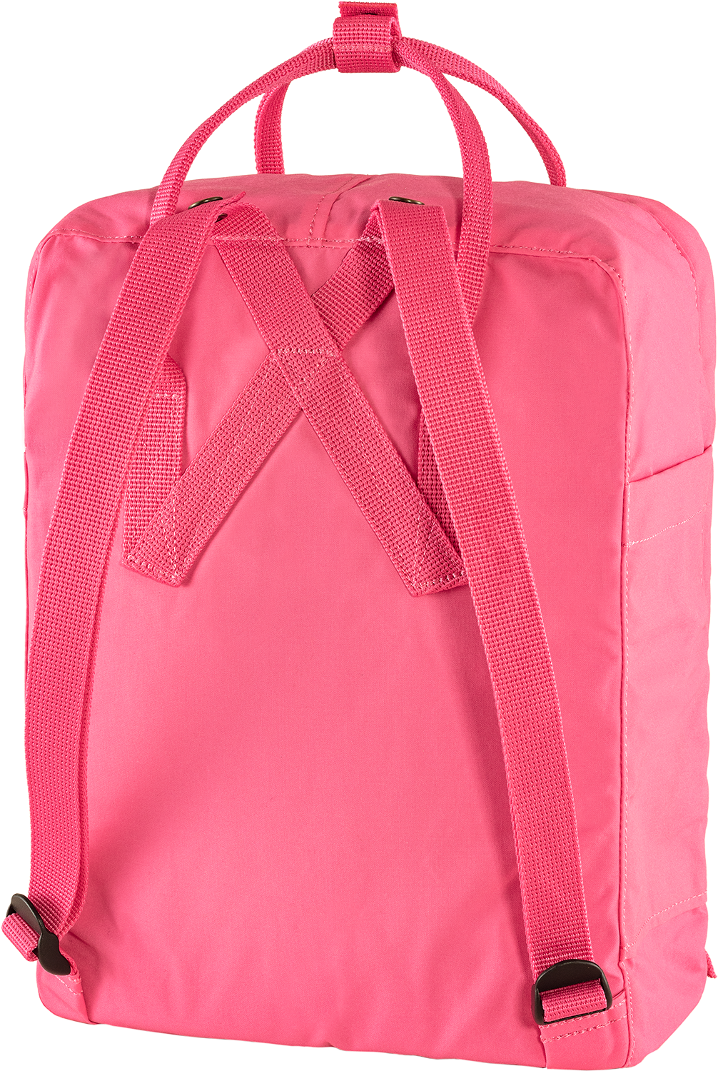backside of a real fjallraven kanken pink backpack