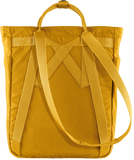 back view of yellow kanken totepack